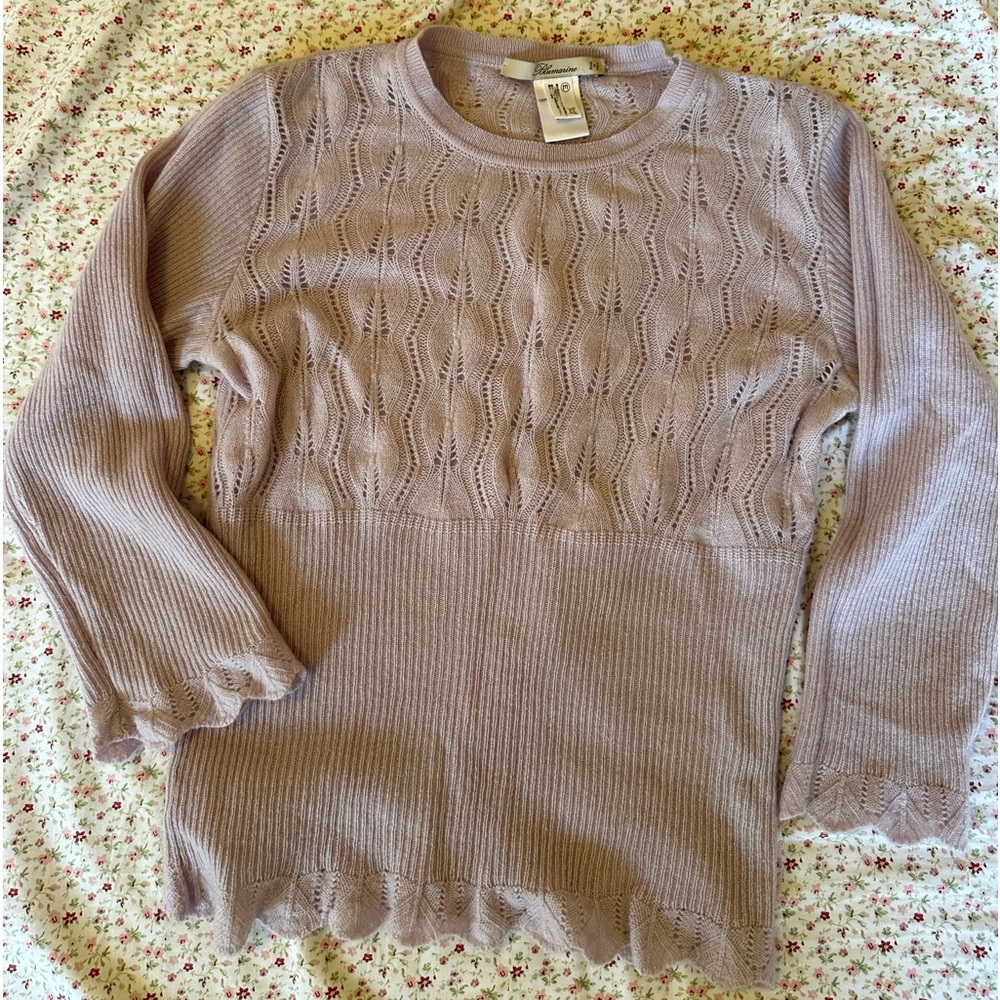 Blumarine Light Purple Cashmere Pullover / Jumper / Sweater (Size small)